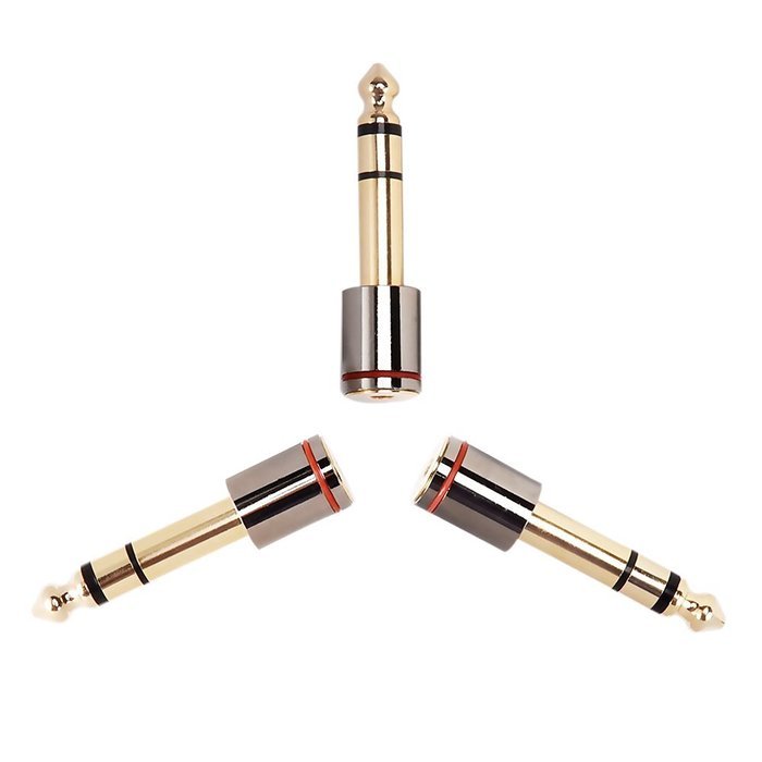eBoot Stereo Jack Adapter 6.35 mm Male to 3.5 mm Female Audio Headphone Adaptor Plug, 3 Pack