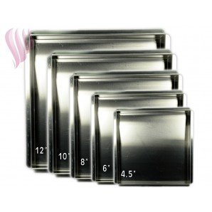 Square Cake Pan Set 4.5"- 6"-8"-10"-12"