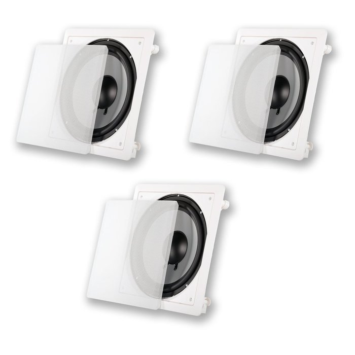 3 Acoustic Audio CS-IW10SUB In Wall 900 Watt 10" Home Passive Subwoofers CS-IW10SUB-3S N2