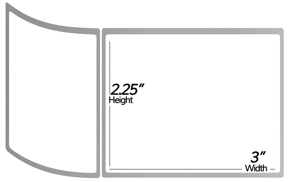 1 Inch Core - 2.25 x 3 Zebra Compatible Direct Thermal Labels 4 Packs for Zebra Desktop Printer GC420d GC420t...