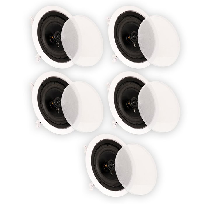 Theater Solutions 6.5 Inch In Ceiling Home Theater Contractor Series 900 Watts 5 Speaker Set CS6C-5S