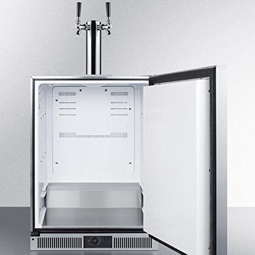 Summit SBC590 24" 5.7 cu. ft. Built-In Beer Dispenser with Frost-Free Operation Dual Tap System Adjustable Thermostat... N2