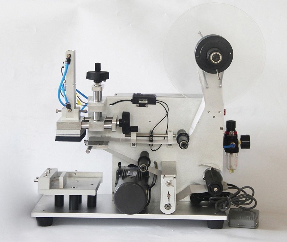Canty Wang &reg; Semi automatic Pneumatic Surface Flat Labeling Machine Labeler LT-60 110V