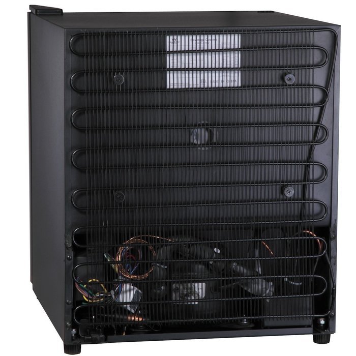 KingsBottle 21 Can Mini Bar Fridge with Glass Door, Black N16