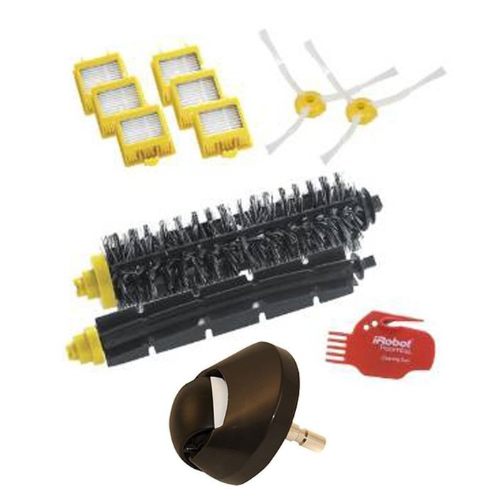 Seed Front Wheel Caster Assembly &Side brush &Hepa Filter & Bristle Brush & Beater Brush kit for iRobot Roomba... N2