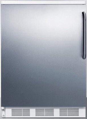 Summit FF6-SSTBLHD 24" 5.5 cu. ft. Capacity Compact Refrigerator Automatic Defrost Adjustable Thermostat Adjustable...