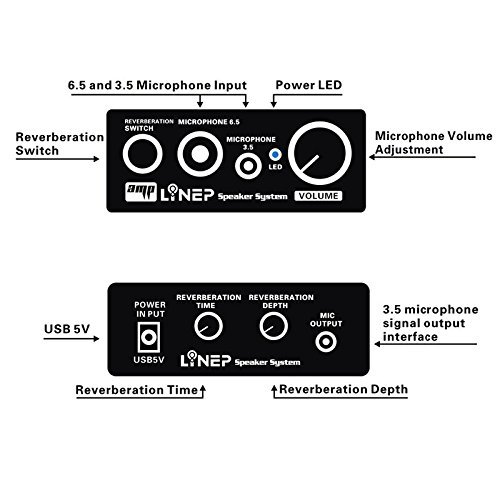 xlp Audio A907 Portable Mini Professional Dual CP Microphone Reverb Karaoke OK Reverb Amplifier DC USB 5V N3