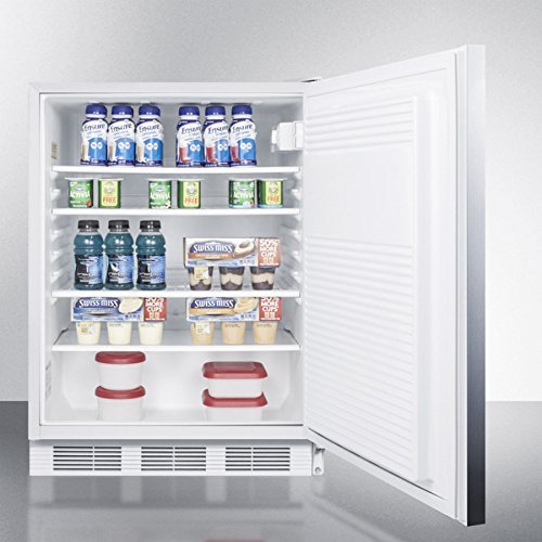 Summit AL750LBISSHH 24" All-Refrigerator with 5.5 Cu. Ft. Capacity Lock Automatic Defrost Adjustable Thermostat... N4