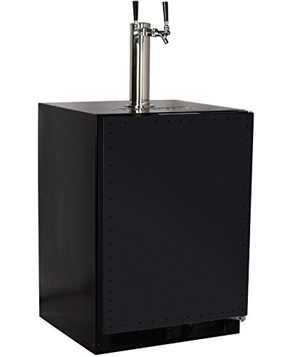 Marvel Built-In Kegerator Keg Dispenser - X-CLUSIVE Premium 2-Tap Direct Draw Kit - Black/Stainless N27