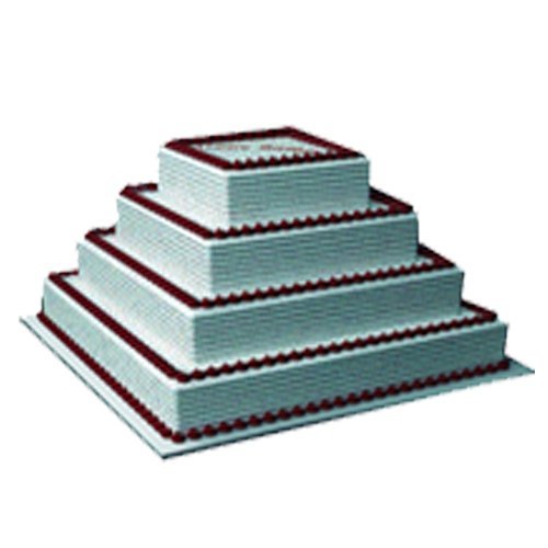 4 Tier Professional Rectangle Multilayer Birthday Wedding Anniversary Cake Tins Pans N2
