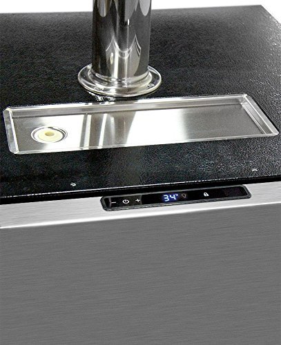 Marvel Built-In Kegerator Keg Dispenser - X-CLUSIVE Premium 2-Tap Direct Draw Kit - Black/Stainless N32