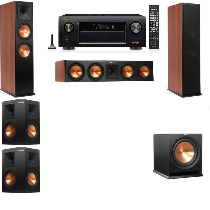Klipsch RP-280F Tower Speakers CH-R112SW-5.1-Denon AVR-X4100W