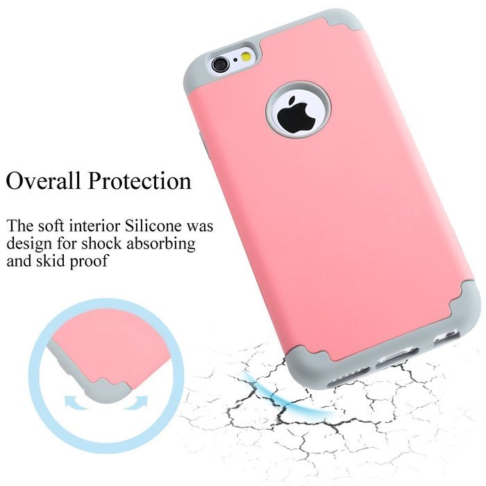 iPhone 6s, 6 Case, [4.7 Inch] HLCT Slim Fit Thin, Soft Interior Silicone Bumper & Hard PC Back, Shock-Absorption... N22