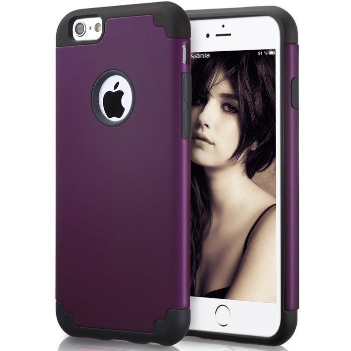 iPhone 6s, 6 Case, [4.7 Inch] HLCT Slim Fit Thin, Soft Interior Silicone Bumper & Hard PC Back, Shock-Absorption... N24