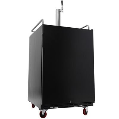 EdgeStar Full Size Built-In Black Stainless Steel Kegerator N4