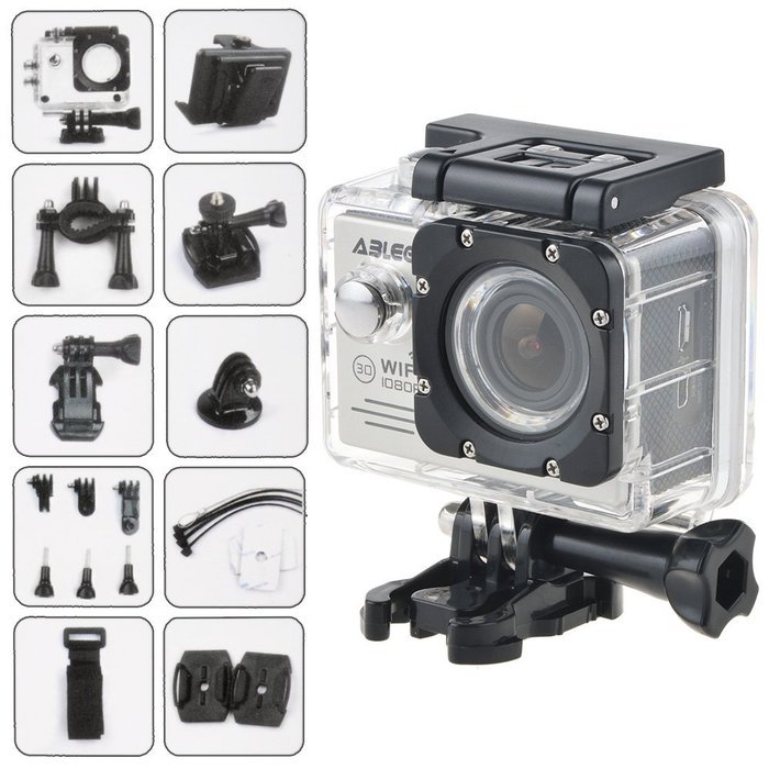 ABLEGRID&reg; SJ5000 WIFI Novatek 96655 12MP 2.0" LCD 1080P 170 Degree Wide Angle Sports DV Waterproof Action Camera... N2