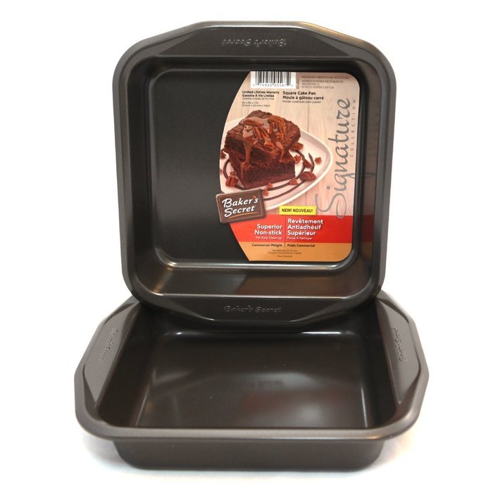 Baker's Secret Signature 2-Pc 8" Square Cake Set