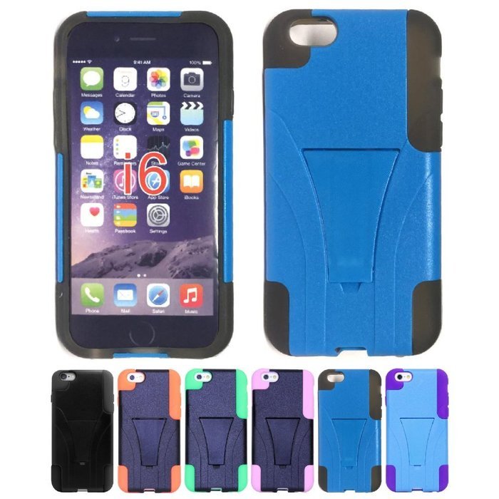 iPhone 6s, 6 case, HLCT Soft Interior Silicone Bumper, Hard Shell PC Back, Shock-Absorption Hybrid Dual-Layer... N25