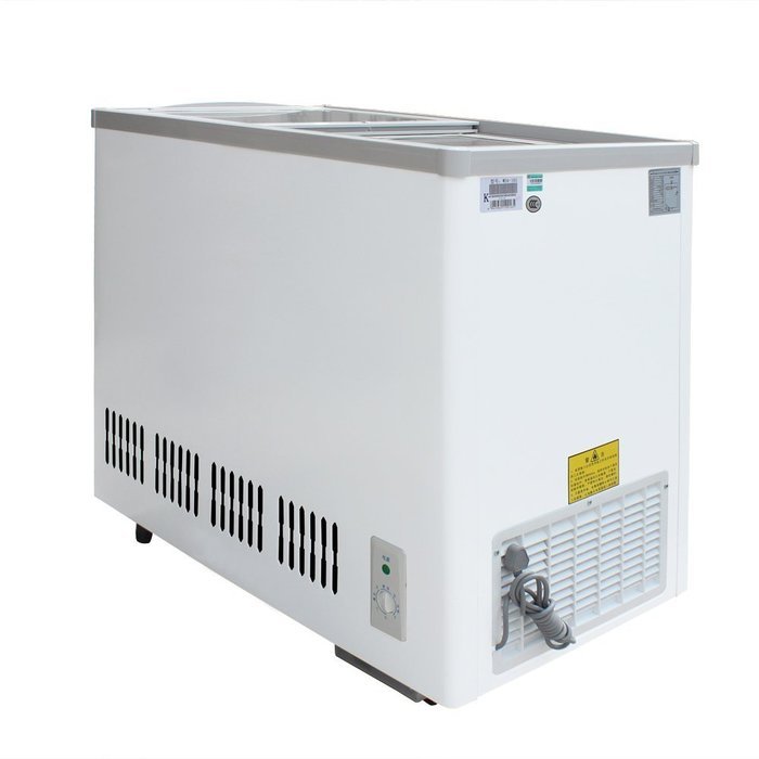 WD4-165 Glass Display Sliding 2-Door Ice-cream Chest Deep Freezer Commercial Refrigerator Beer Soda Beverages... N3