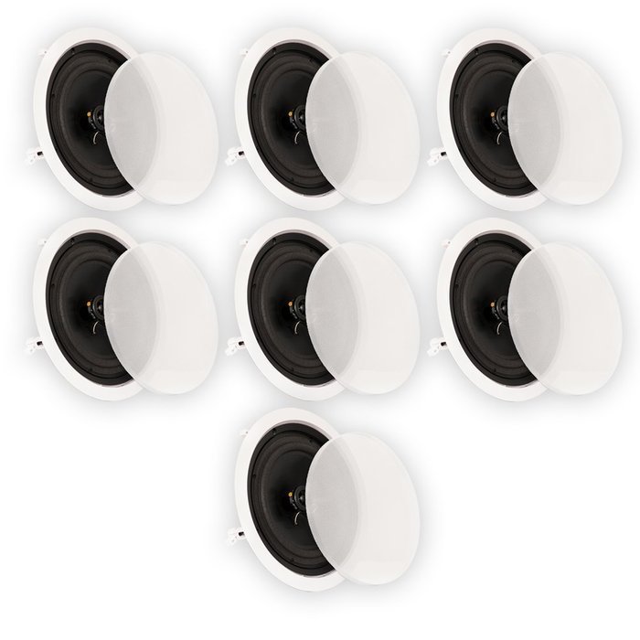 Theater Solutions CS8C In Ceiling 8" Speakers Surround Sound Home Theater 7 Speaker Set CS8C-7S N3
