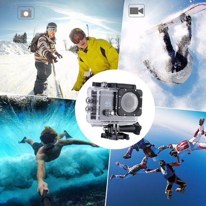 Andoer&reg; Camera 2" Ultra-HD LCD 4K 25FPS Full HD 1080P 60FPS Action Video camera Wifi Cam 16MP 170&deg; Wide-Angle... N3