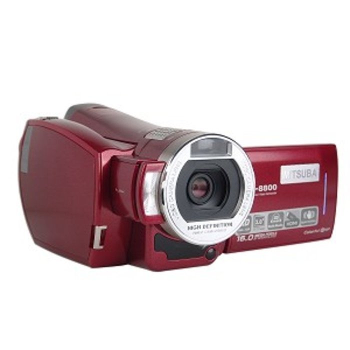 Mitsuba HDC-8800 5MP (16MP Interpolated) 8x Digital Zoom Multifunction HD Camcorder w/3.0" LCD & HDMI (Red)