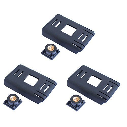 RealAcc 3 pack Mounting Base Holder and Sleeve for 1080P HD Mobius ActionCam