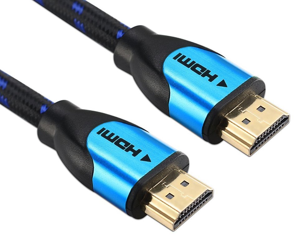 JINPIN Ultra High Speed hdmi cable-BC 50ft black/red with Braided Cord support Ethernet ,3D,4K and Audio Return... N15