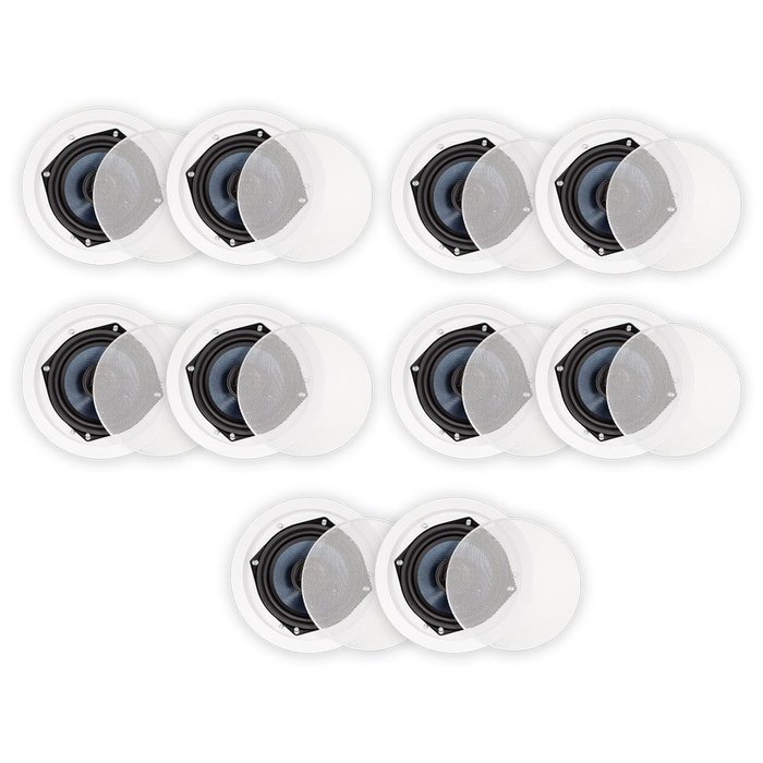 Blue Octave BDC52 In Ceiling Speakers 2 Way Home Theater Surround Sound 5 Pair Pack N2