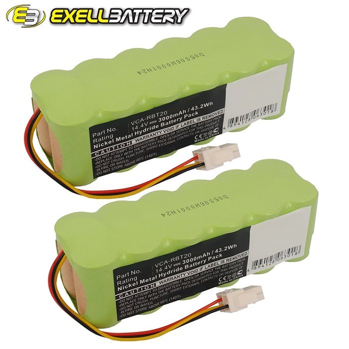2x 14.4V Battery Replaces DJ96-00113C VCA-RBT20 Fits Samsung Navibot Silencio