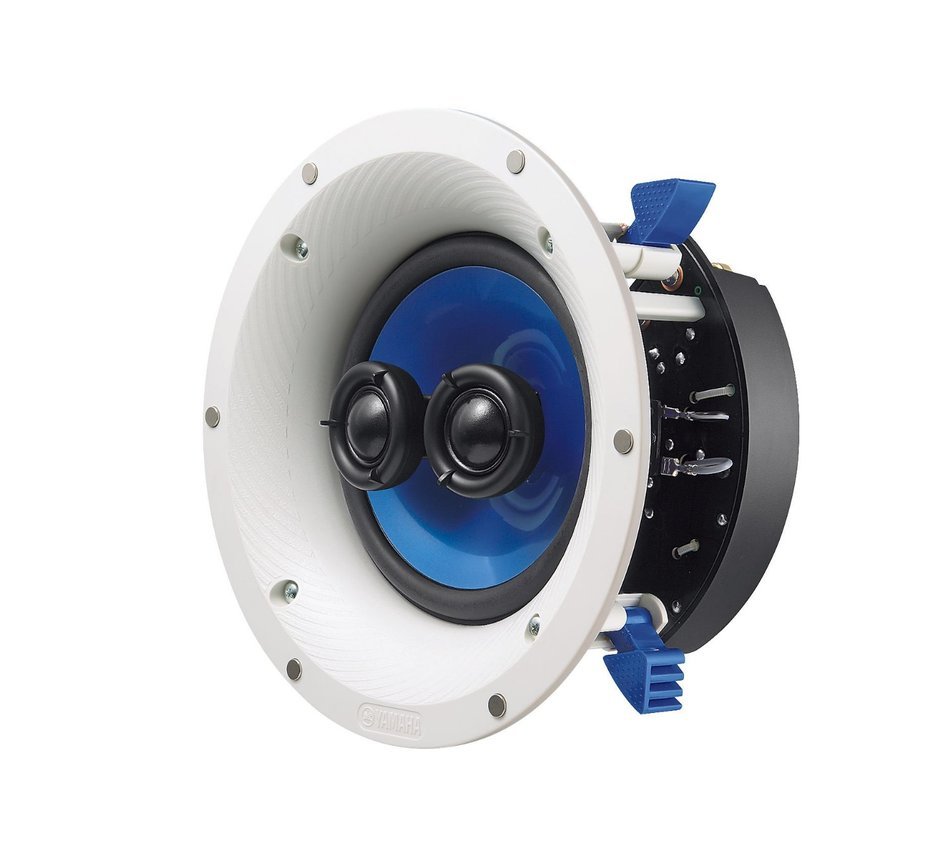 Yamaha NSIC400 90-Watts 2-Way RMS Speaker - White (4 Speakers + AmazonBasics Speaker Wire) N4