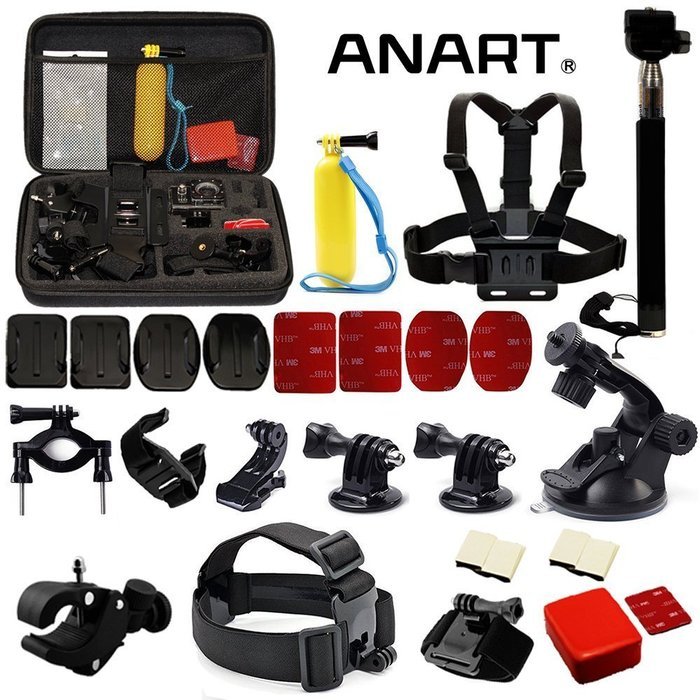 ANART&reg; 30 All-in-1 Professional Accessories Set Bundle Bag for Gopro HD Hero 4 3+ 3 and ANART SPC-01(W8), SPC-...