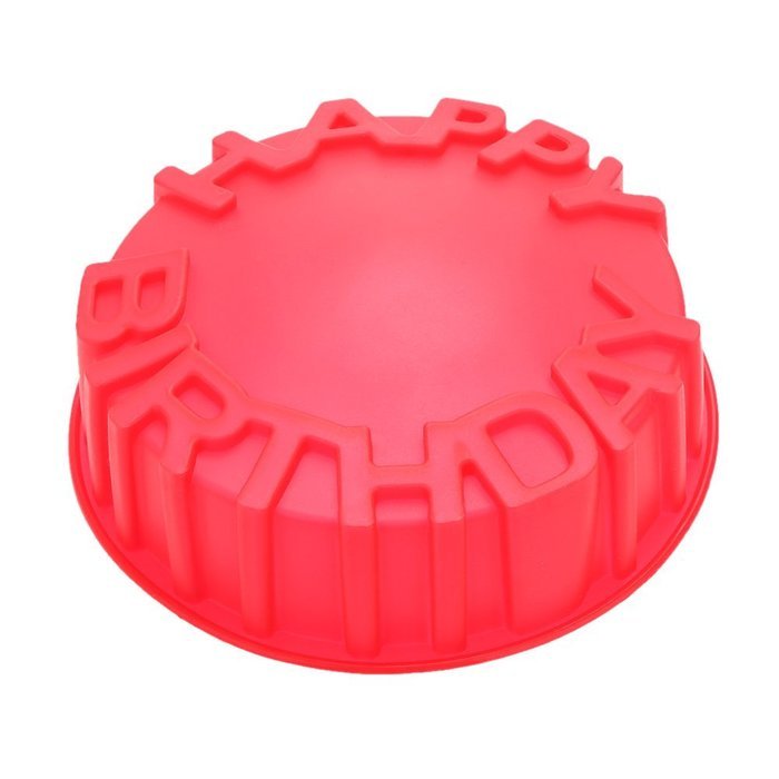 NEW! Round Baking Cake Pan Mold Happy Birthday Letters Embossing Craft DIY Decorating Pastry Tool Kitchen Accessories N2