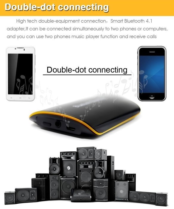 ZENGHAO Wireless Stereo Bluetooth 4.1+EDR Receiver Audio Music Box with 3.5mm Audio Plug N2