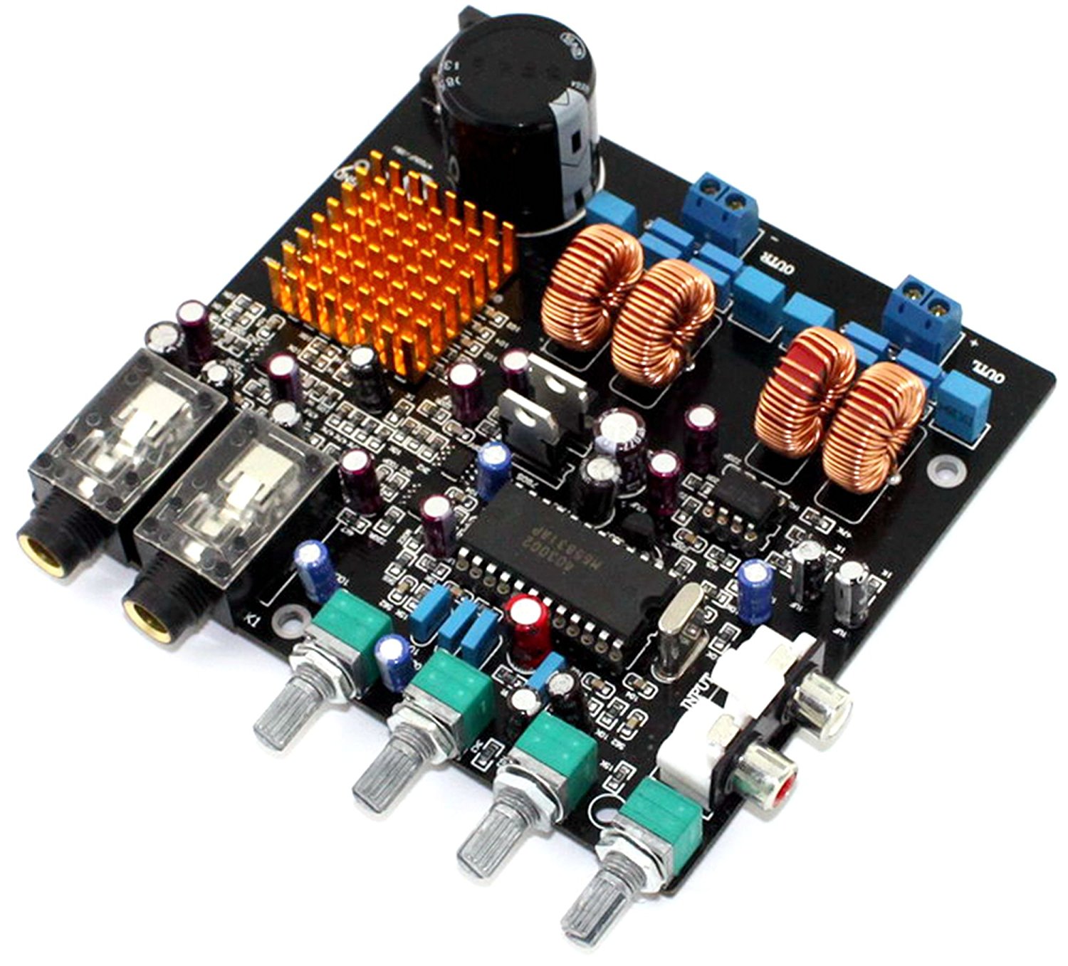 2x50W TPA3116+M65831 Class D Digital Amplifier Board with KARAOK 4700UF ...