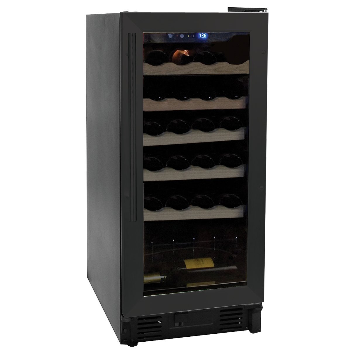 Haier HVCE15DBH Built-In or Freestanding 26-Bottle Wine Cellar with ...