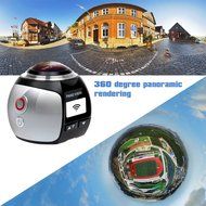 Campark 16MP 3K(2448*2448/30fps) 360 Degree Panoramic VR Action Camera,Spherical Lens,3D, Waterproof, WIFI,Support... N2