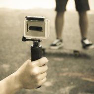 Gorilla Gear Action Camera Grip Stick - Includes 6&quot; Grip, Mount and Screw - For Gopro and Other Compatible Action...