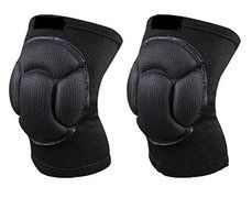 GU Angqi New Black Sponge Football Knee Pads Volleyball Kneecap Elastic Protector Knee N3