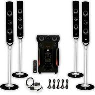 Acoustic Audio AAT1000 Tower 5.1 Speaker System with Optical Input and 5 Extension Cables N2