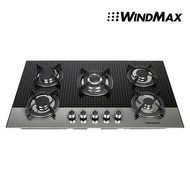 Ship from US~Windmax 35.5 Inch Coated Glass 5 Burners Built-In Stove NG Gas Cooktop Cooker N3