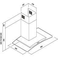 Range Hood Wall Mounted Stainless Steel 30" KA-112-CS NT AIR. Made in Italy.