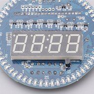 DS1302 Rotating Red LED Display Alarm Temperature DIP Creative Clock DIY N4