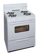 Premier Range SFK290OP White 30" Freestanding Open Burner Gas Range SFK290
