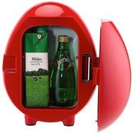 SMAD Personal 6-Can Car Cooler Mini Fridge 4L, Red
