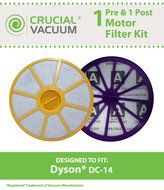 Dyson DC14 HEPA Filter Kit - Washable Pre &amp; Post Motor Filters, Designed &amp; Engineered by Crucial Vacuum N4