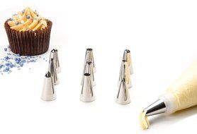 Maria Jane 22 Piece Set Cupcake Decorating Tips, Piping Tips / Russian Piping Tips Complete With Gift Box, 10... N2