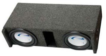 OBCON Dual 10 - Inch Downfire Subwoofer Box With Labyrinth Power Port, Ford Mustang, and SUV with 3rd row seats...