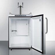 Summit SBC635MOSTWIN 24" Outdoor Beer Dispenser with Dual Tap Digital Thermostat Automatic Defrost Ground Fault...
