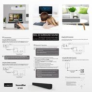 (Upgarde Version) LONPOO 609B 80cm Slim TV Soundbar Bluetooth Subwoofer 20W*2 Super BASS with Remote Control (... N12